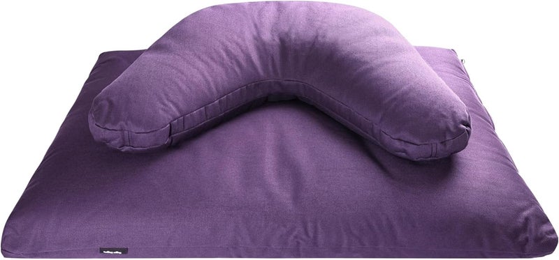 Hugger Mugger V-Shaped Choice Yoga Cushion in Plum - Image 5